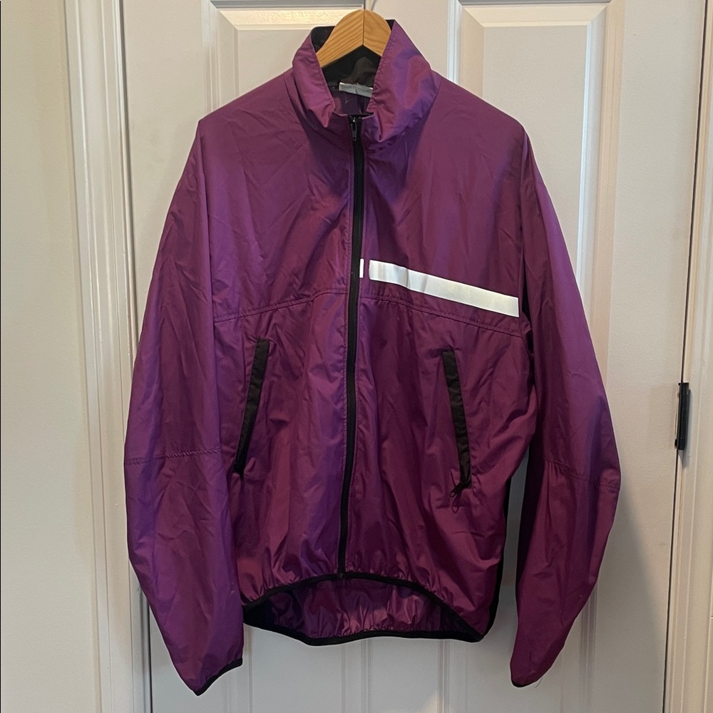 Purple Lowe Windbreaker Jacket with White Stripe XL